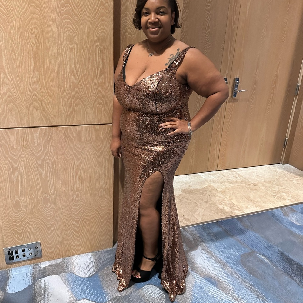 Chocolate sequin gown